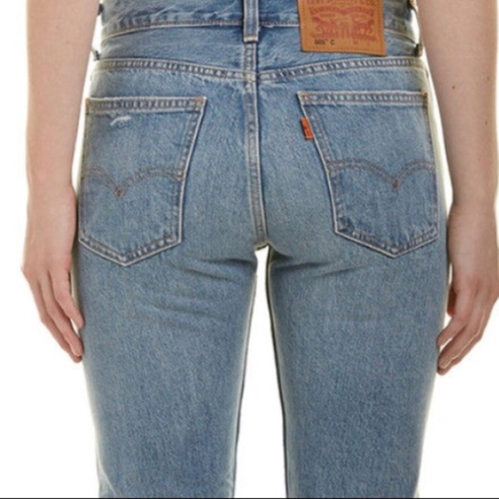 Levi’s 505c Cropped Orange Tab Vintage Style - Picture 3 of 8